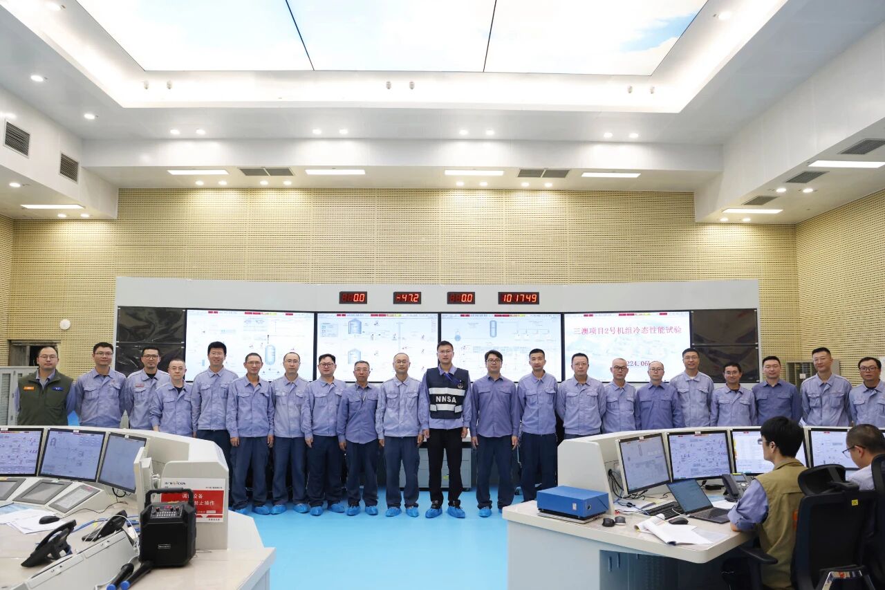 三澳核电项目2号机组冷试圆满成功