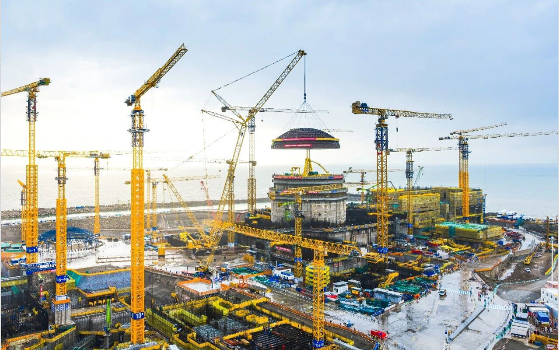 中广核福建宁德核电5号机组穹顶完成吊装