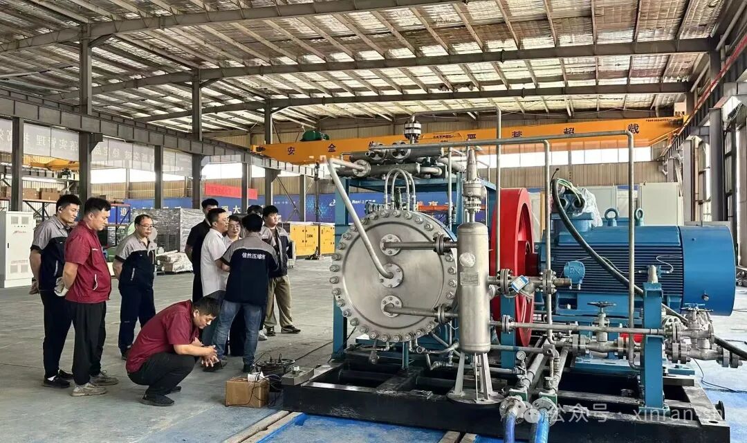 强强联合攻坚氢能装备！信然集团与东方电气集团联合研制新一代隔膜压缩机开展试车验收