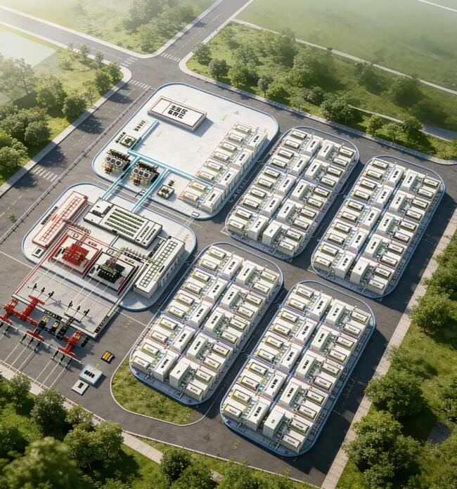 山西省长治市武乡县200MW/400MWh电网侧新型共享储能项目顺利完成储能区设备基础施工
