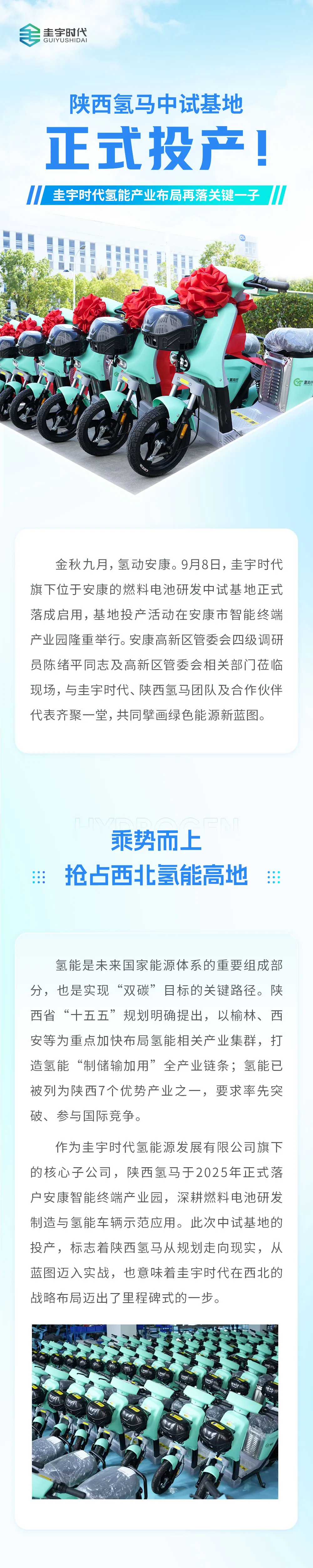 陕西氢马中试基地正式投产！圭宇时代氢能产业布局再落关键一子