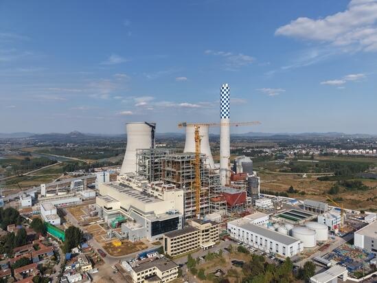 山东省泰安市新泰燃煤项目锅炉水压试验一次成功
