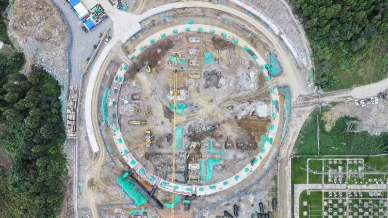 贵州金元茶园电厂二期项目冷却塔环基顺利合拢
