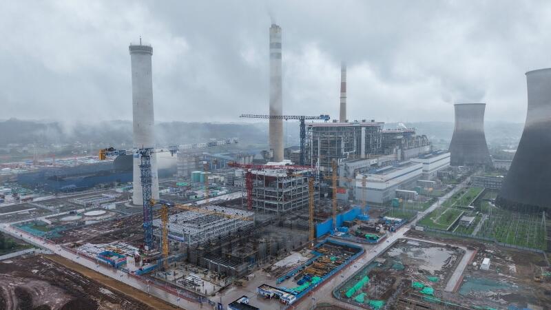 陕煤电力合川2×1000MW清洁煤电扩建项目多点同步攻坚