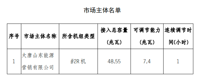 山东公示第四批虚拟电厂注册入市信息