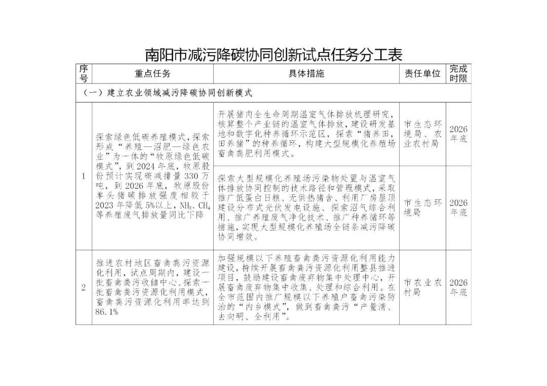 积极推进新型储能项目建设！《南阳市减污降碳协同创新试点工作方案》印发