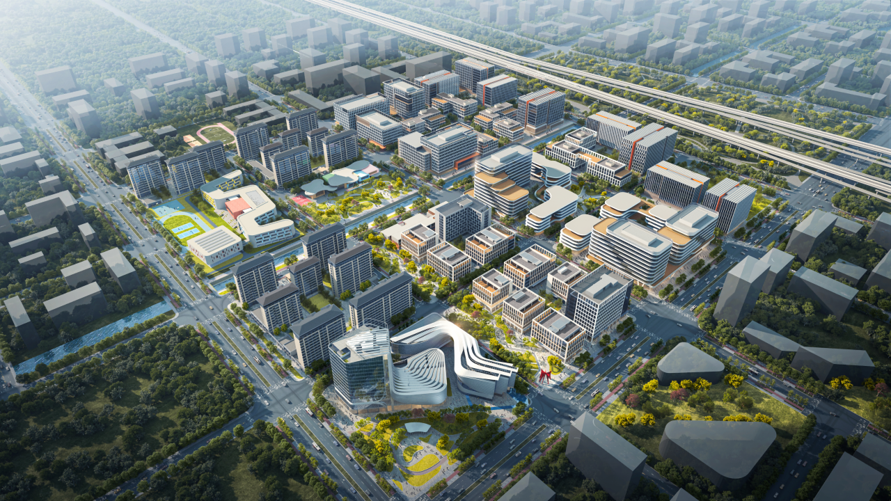 雄安站枢纽片区1号地项目一期工程南北产业地块竣工