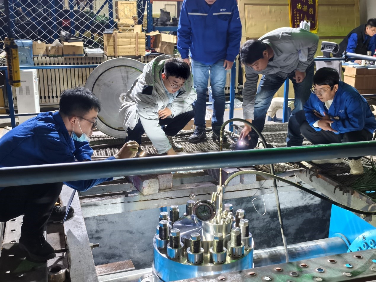 华北监督站对海阳3号机组首台爆破阀出厂试验进行现场监督