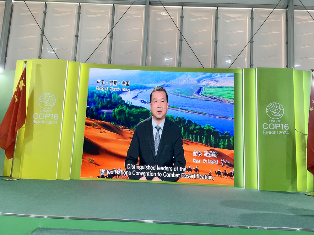 宁夏中卫市市长马洪海：依托腾格里沙漠6GW光伏电站项目，与全世界共创共享防沙治沙科技创新成果