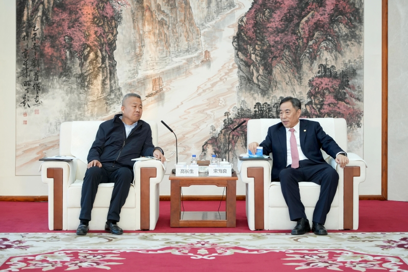 宋海良与山东发展集团党委书记、董事长高长生会谈