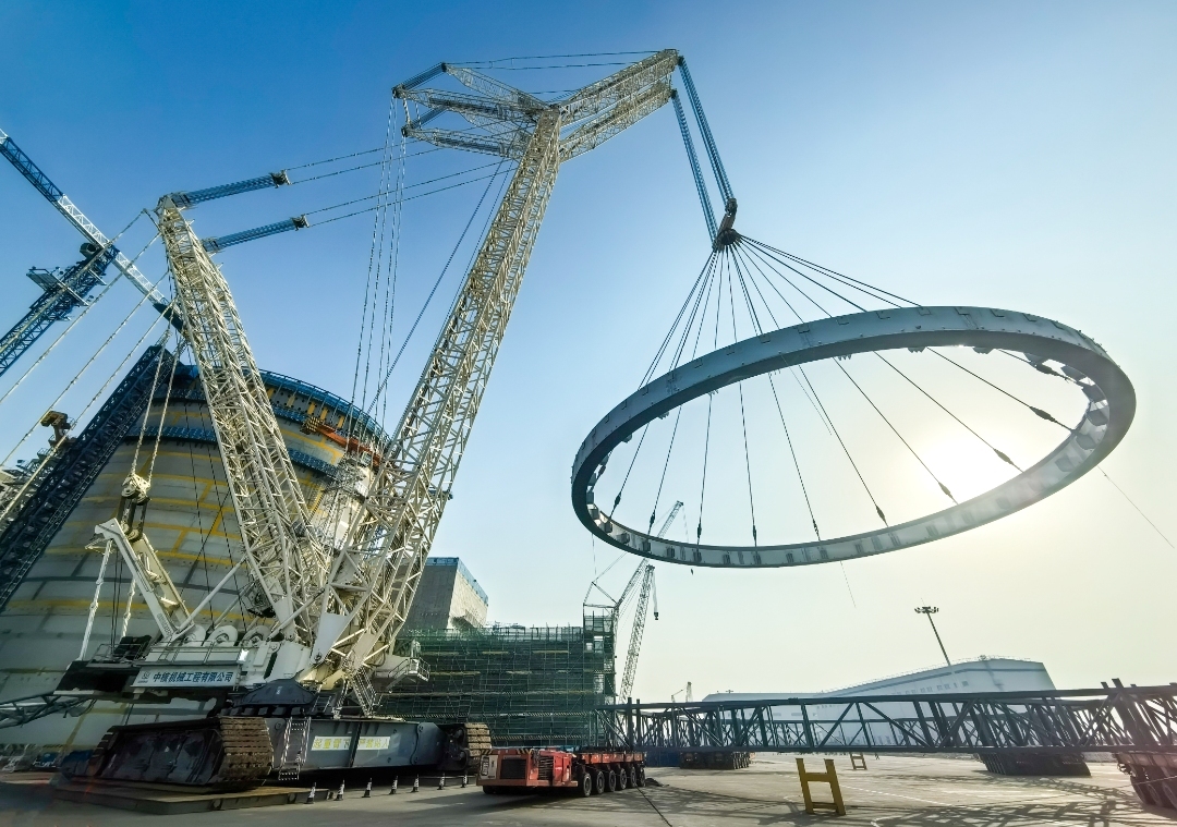 海阳核电3号机组完成"钢铁腰带"装配
