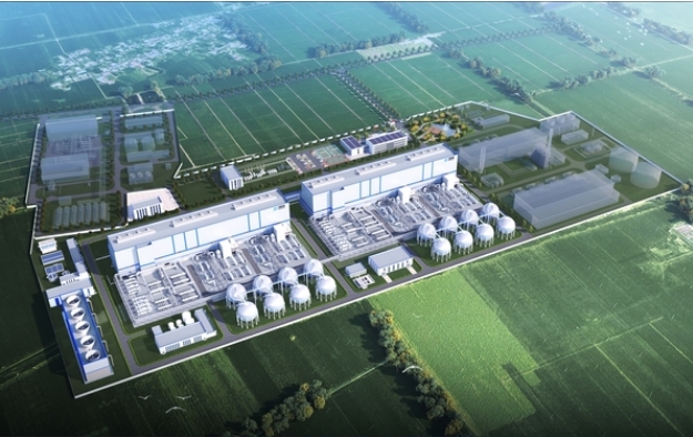 江苏金坛压缩空气储能电站2号机组储热罐基础混凝土全部浇筑完成