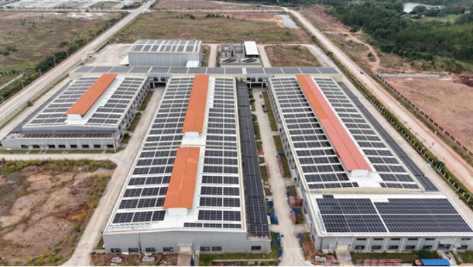 广东建投公司韶关市屋顶分布式光伏项目全面竣工