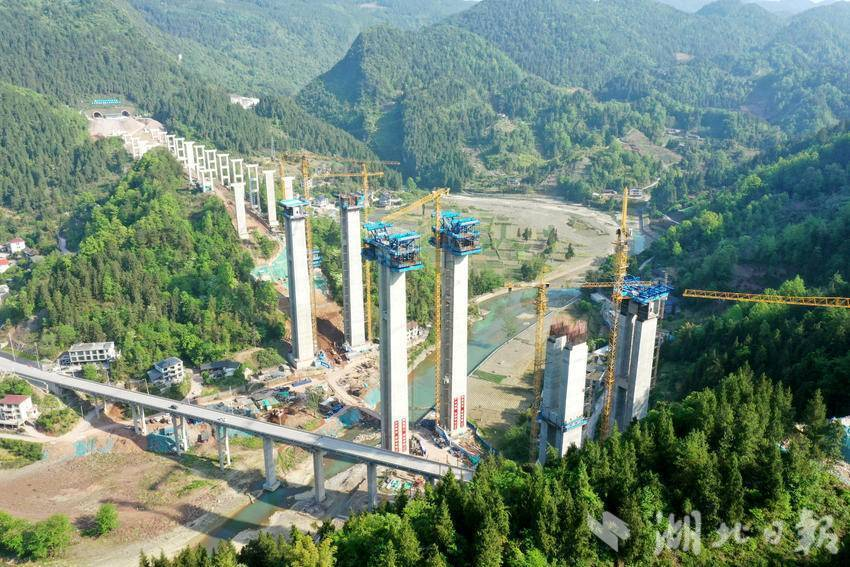 【湖北日报】利咸高速黄河坝特大桥建设高质量推进