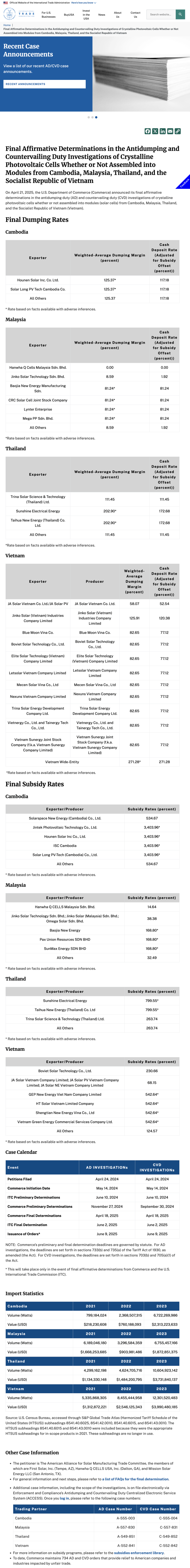 美关税飙至3500%，挡不住中国光伏全球化！
