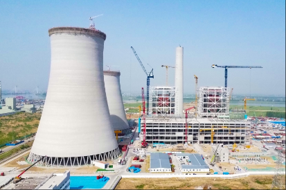 安徽滁州电厂2×660兆瓦超超临界机组2号冷却塔筒壁施工到顶