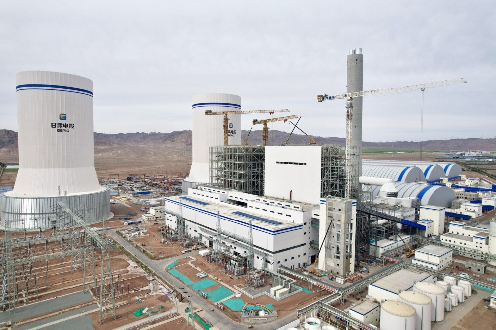 中国能建建筑集团承建的张掖电厂扩建项目4号锅炉水压试验一次成功