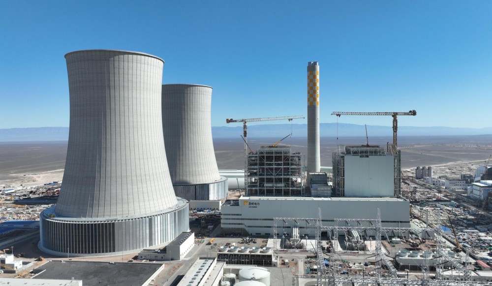 中国能建中电工程西北院设计的新疆重能石头梅2台1000兆瓦煤电项目1号机组投运