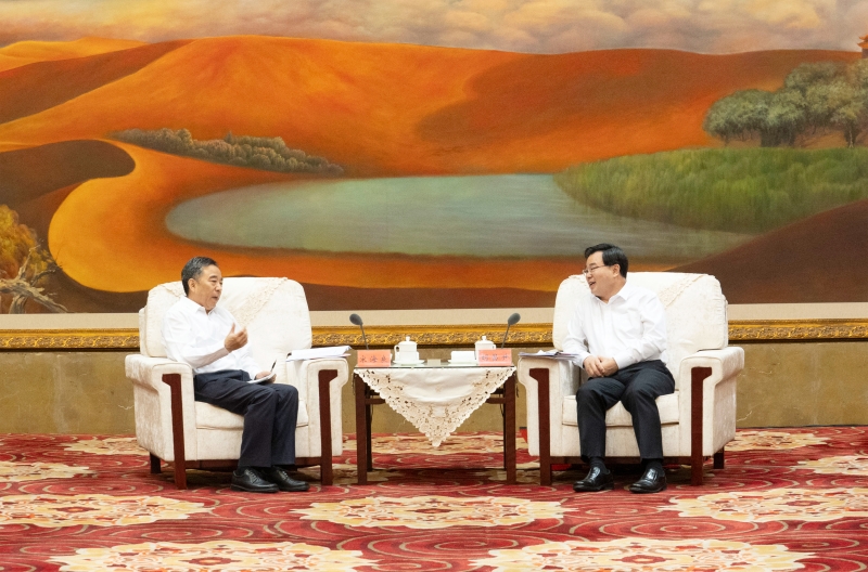 宋海良拜会甘肃省委书记胡昌升