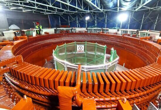 河北尚义抽蓄电站2号机组定子组装顺利完成