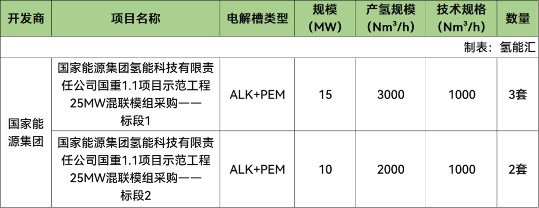 招标 | 25MW、5000Nm³/h！国家能源集团5套ALK-PEM混联电解槽招标