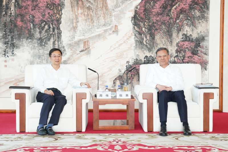 倪真与常州市委副书记、市长周伟会谈