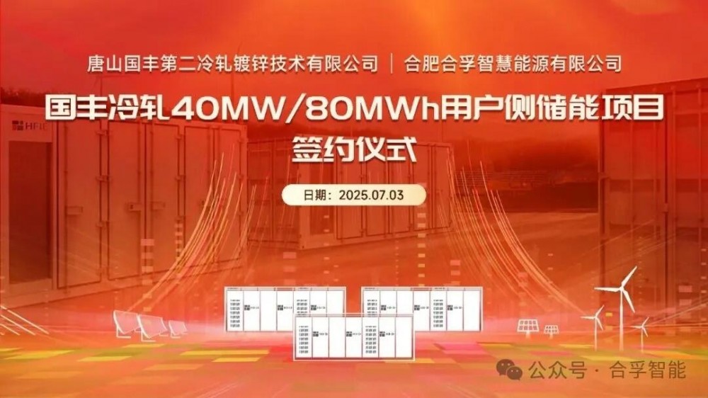 国丰冷轧携手合孚智能，40MW/80MWh储能项目震撼启航！