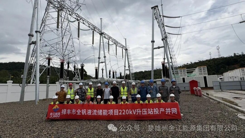 云南禄丰市全钒液流储能项目220kV升压站投产并网