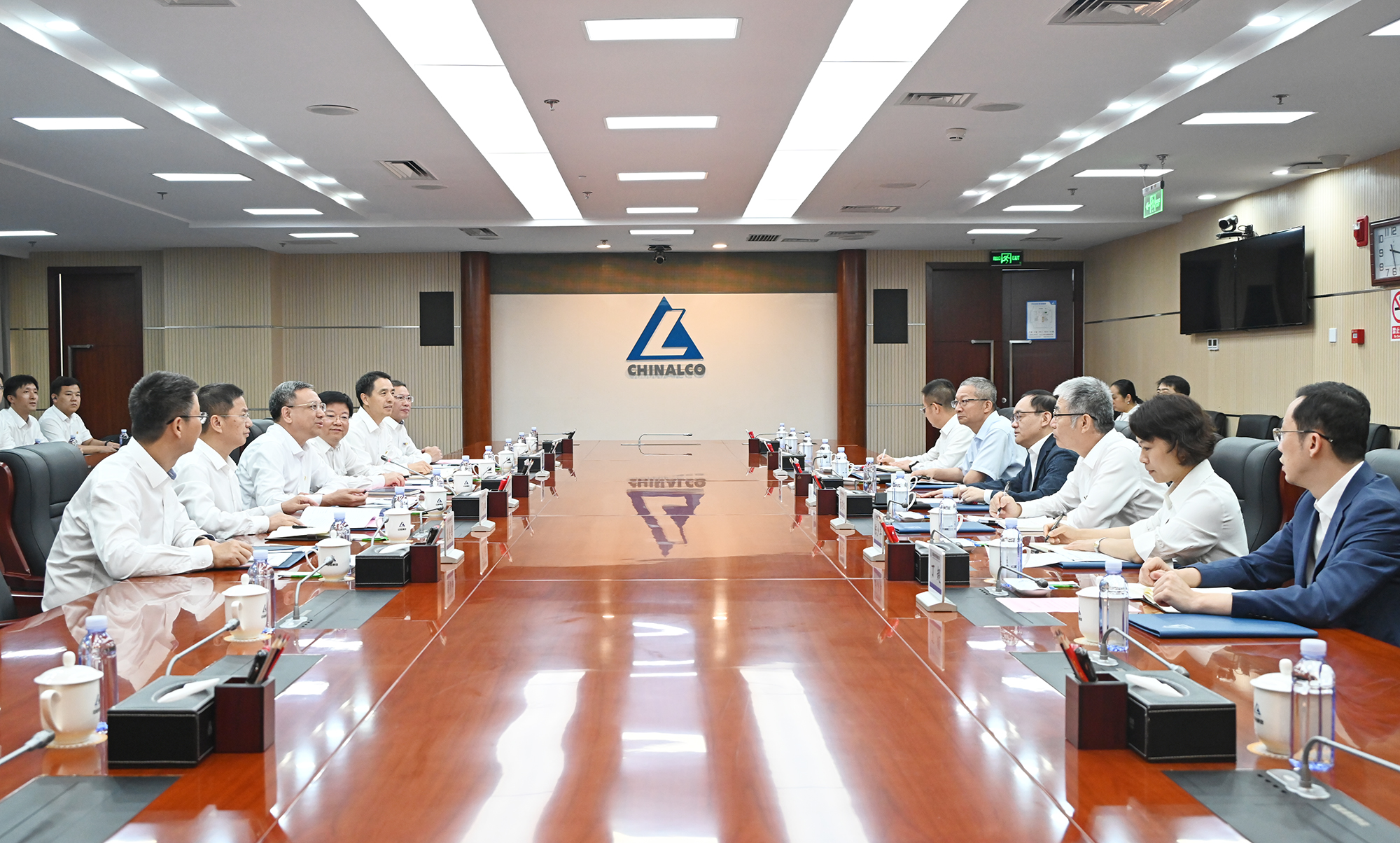 倪真与中铝集团党组书记、董事长段向东会谈