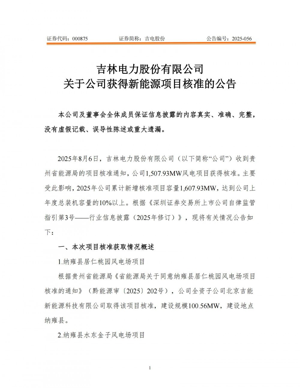 吉电股份1.51GW风电项目获核准！