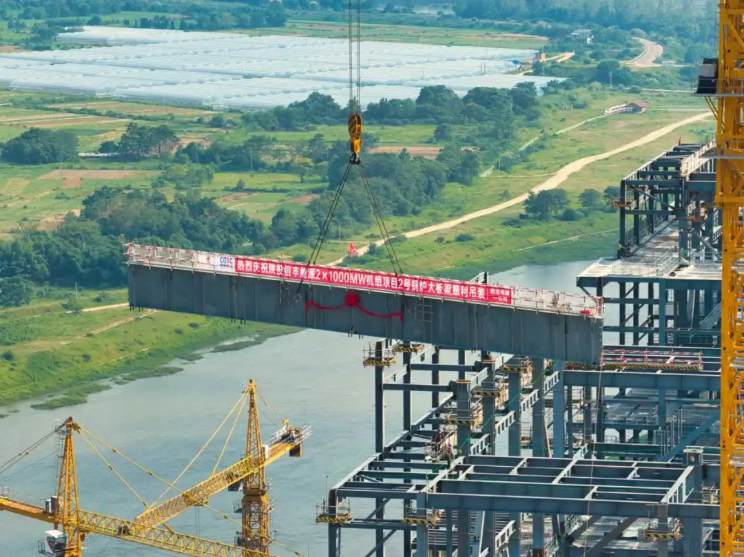 陕投信丰能源2×1000MW机组工程锅炉安装迎来两大关键节点