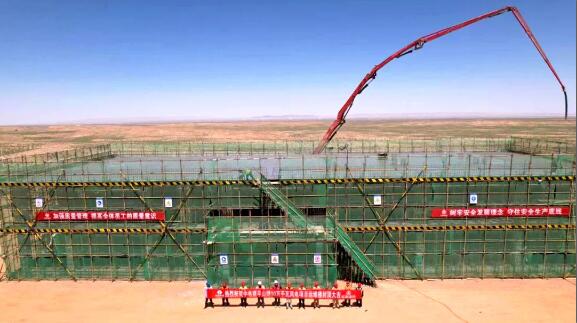 甘肃平山湖风电项目升压站运维楼封顶