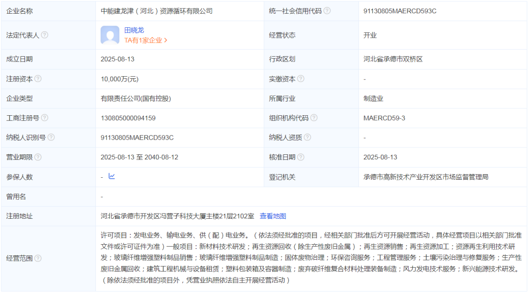 中国能建成立新能源公司