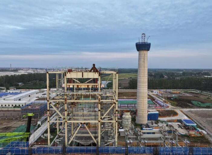 湖北天门热电项目1号炉汽包顺利吊装
