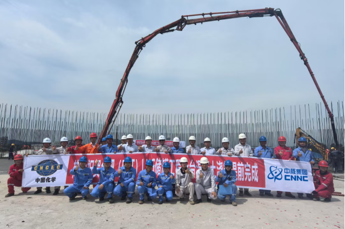 合肥（庐江）LNG储备站项目储罐承台浇筑完成