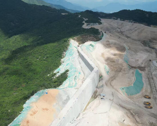 福建云霄抽水蓄能电站项目上水库副坝封顶