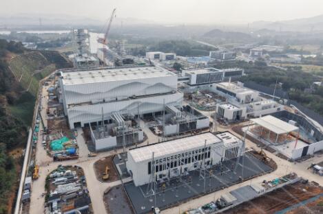 中国能建浙江火电承建的国能安吉梅溪2×9H级燃机新建工程项目1号机组首次并网一次成功