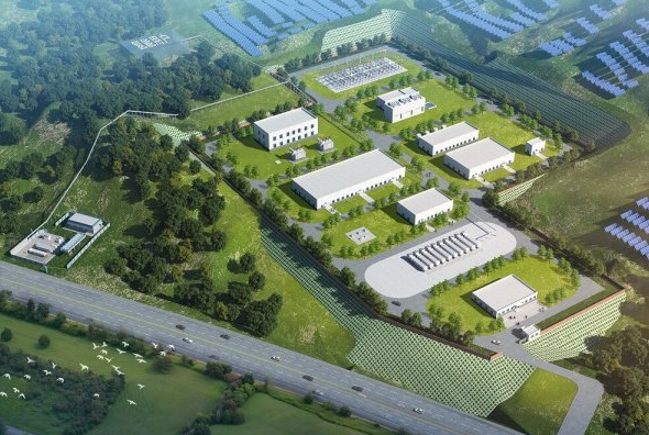 中国能建石家庄光伏制氢项目核心单体建筑完成封顶