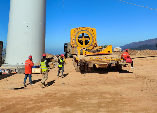 欧阳海风电场二期项目风机吊装进入收尾阶段