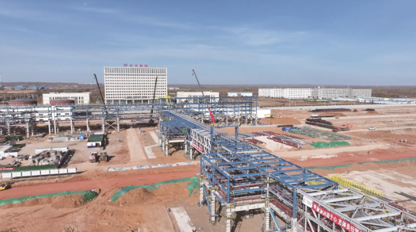 中天合创乌审旗风光制氢项目冬季施工