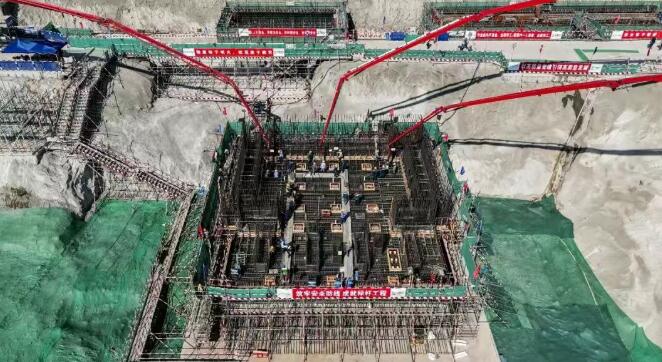 太平岭核电二期工程4号常规岛首次混凝土浇筑启动
