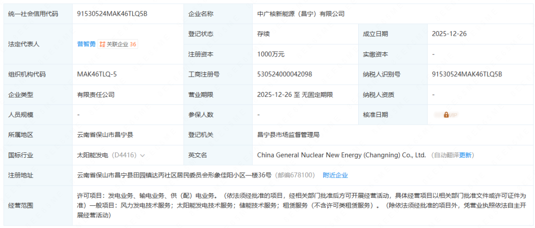 中广核成立新能源公司