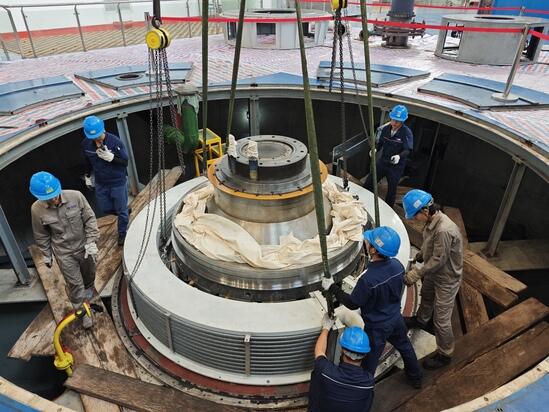 南欧江七级水电站顺利完成1号机组推力冷却器检修