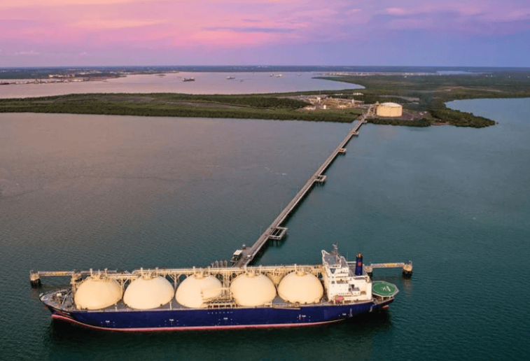 澳大利亚桑托斯公司巴罗萨天然气项目首批液化天然气启运日本