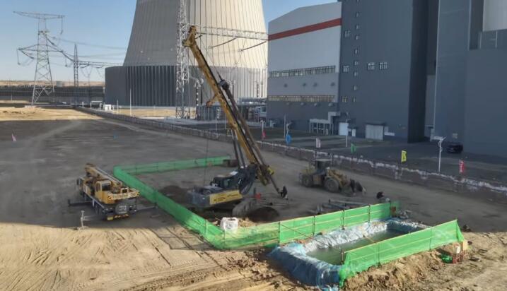 陕投赵石畔电厂二期2×1000MW机组项目钢筋混凝土灌注桩试桩检测施工正式启动