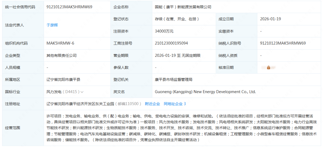 国电电力成立新能源公司