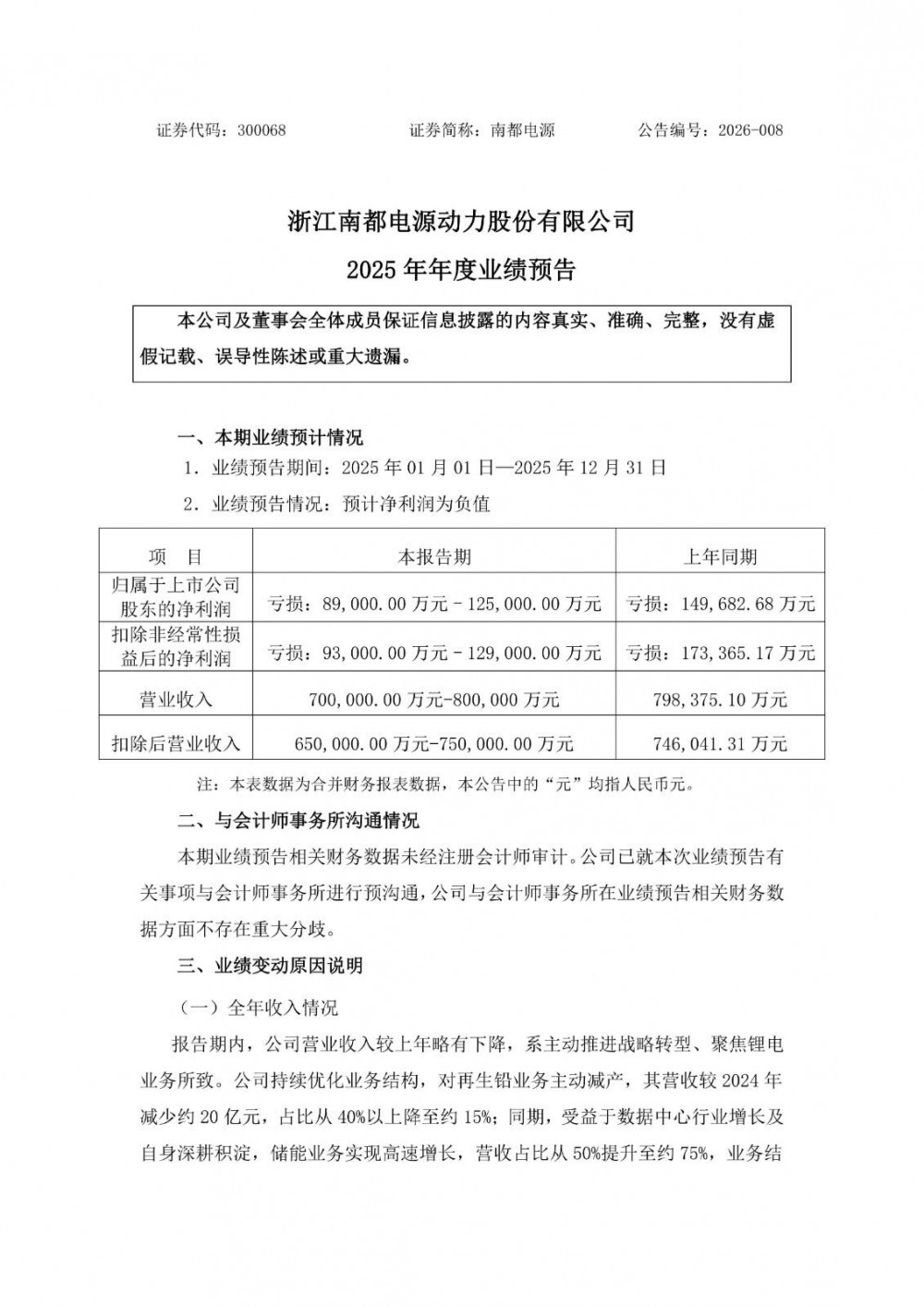 全年亏损8.9-12.5亿！储能龙头发布业绩预告！