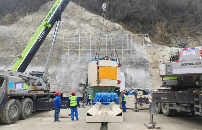 沙河抽蓄电站项目自流排水洞及排水廊道TBM开始组装