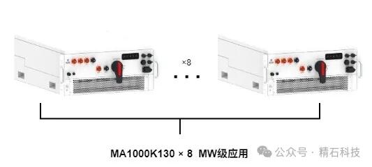 精石130kW PCS 8并机系统强势赋能MW级工商储市场