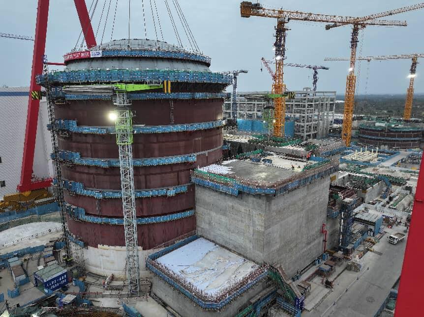 湛江核电廉江核电1号机组核岛辅助厂房封顶